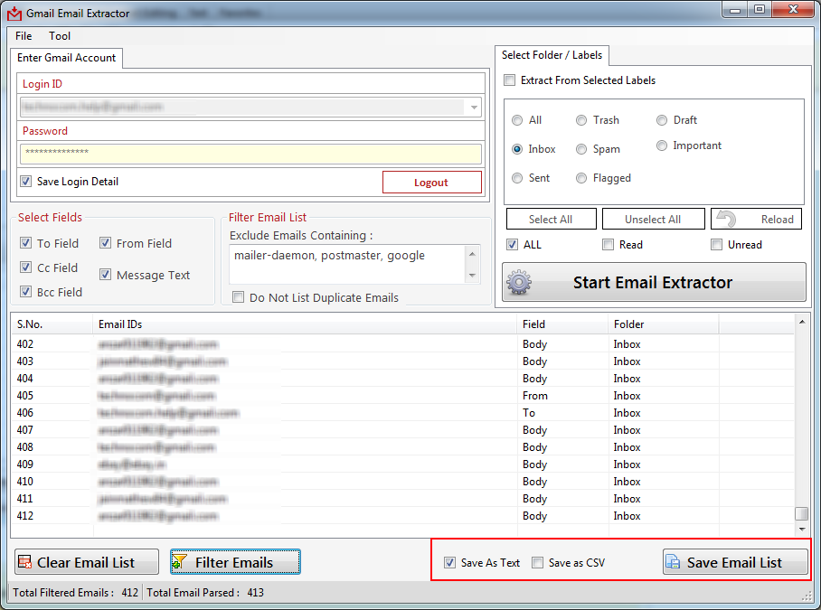 gmail email address extractor by date